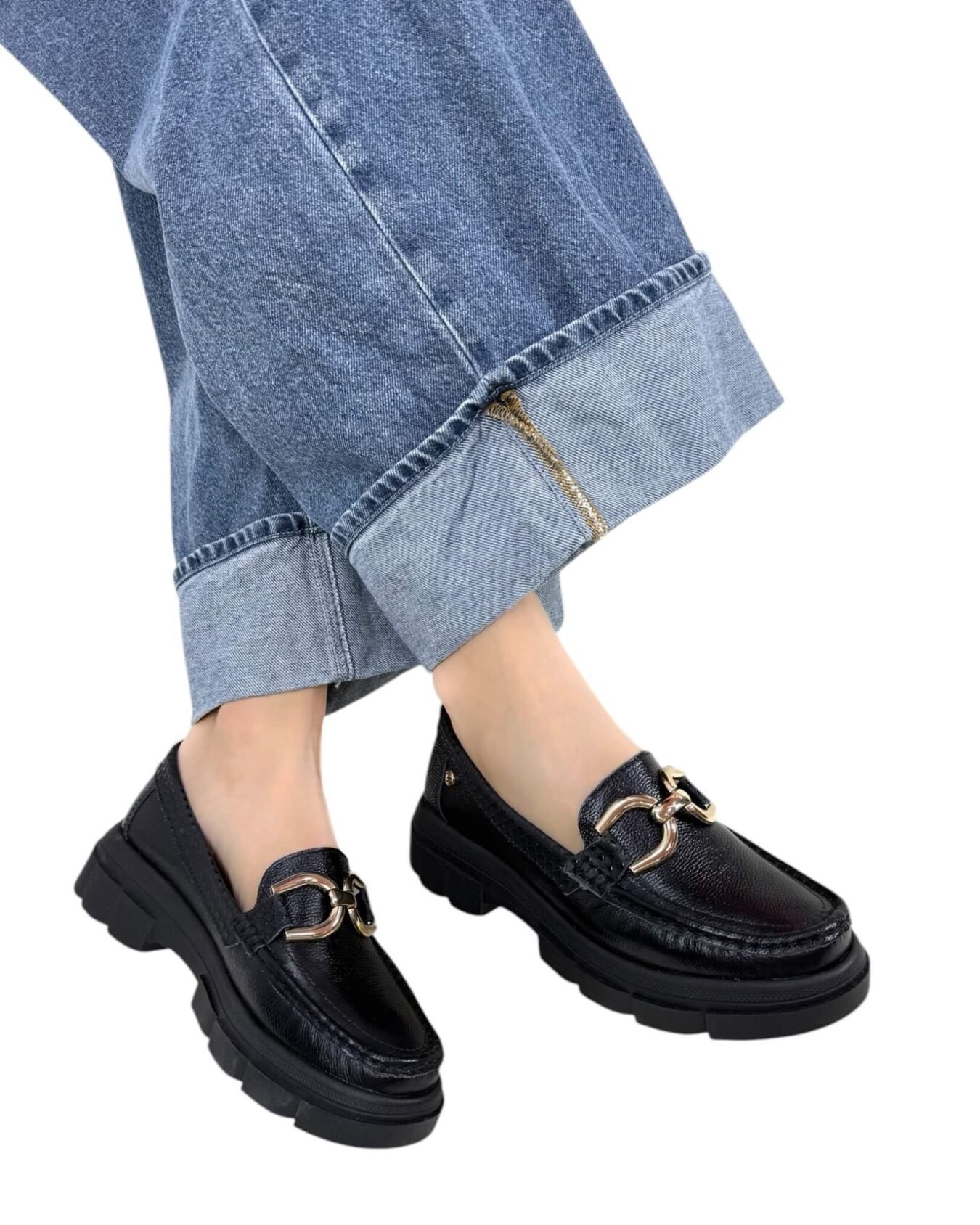 Mocasin Retro Ema Negro