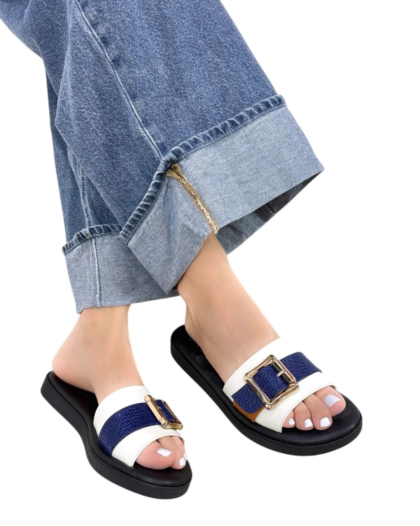 Sandalia Luna Talco x Azul