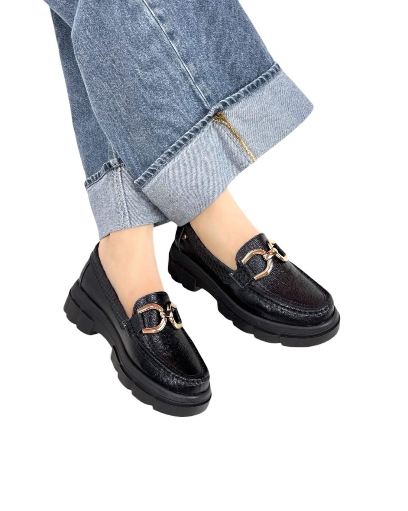 Mocasin Retro Ema Negro