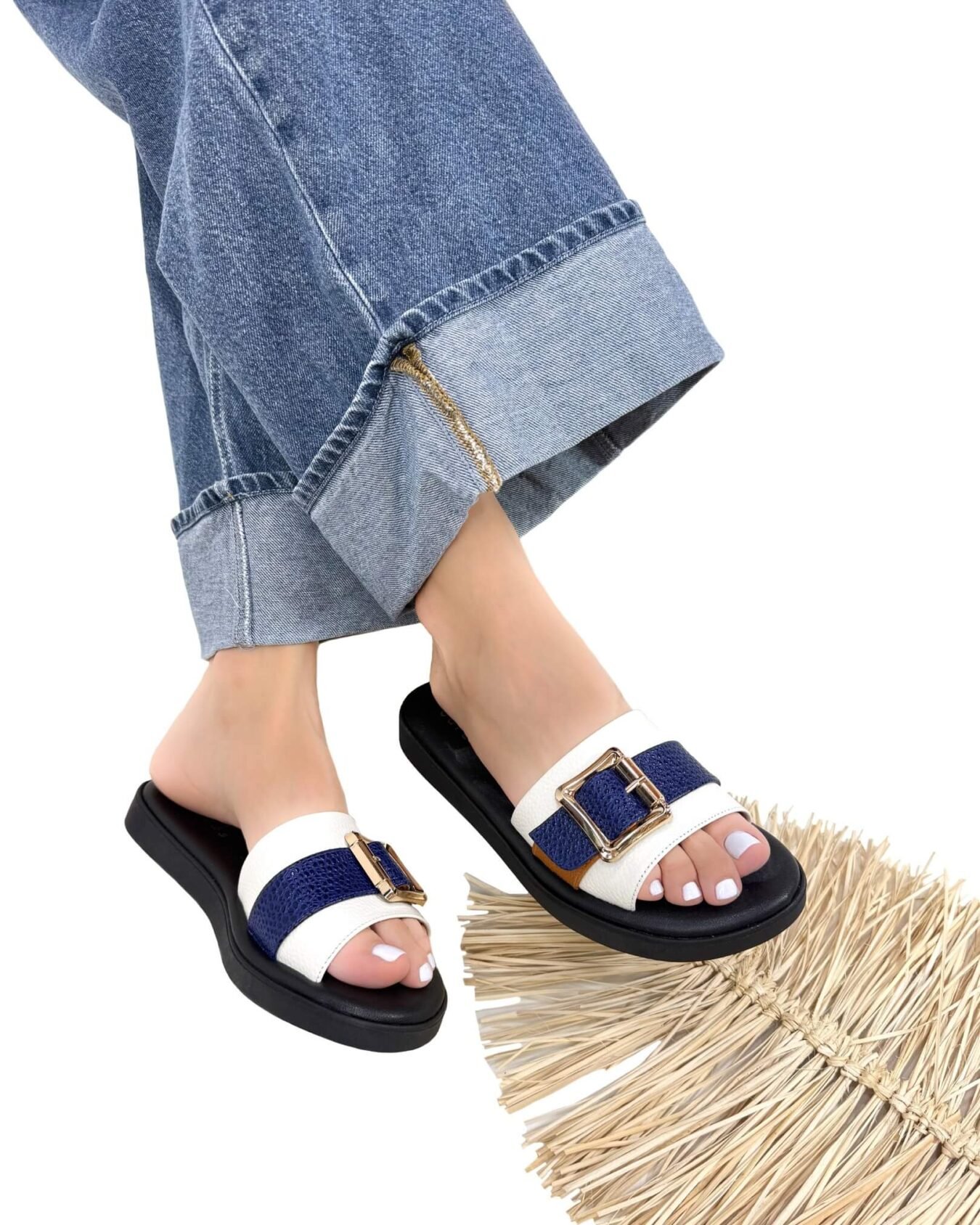 Sandalia Luna Talco x Azul