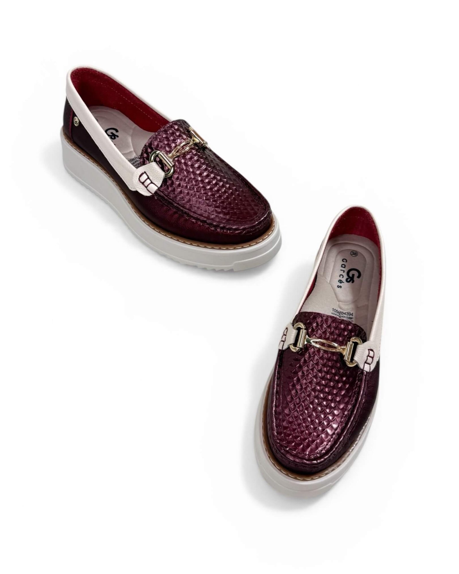 Mocasin Sara Vinotinto x Beige - Image 4