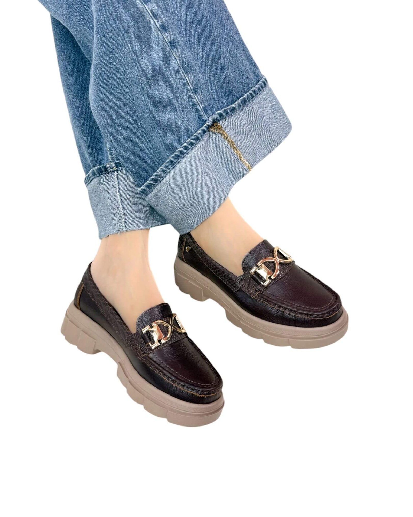Mocasin Retro Ema Chocolate