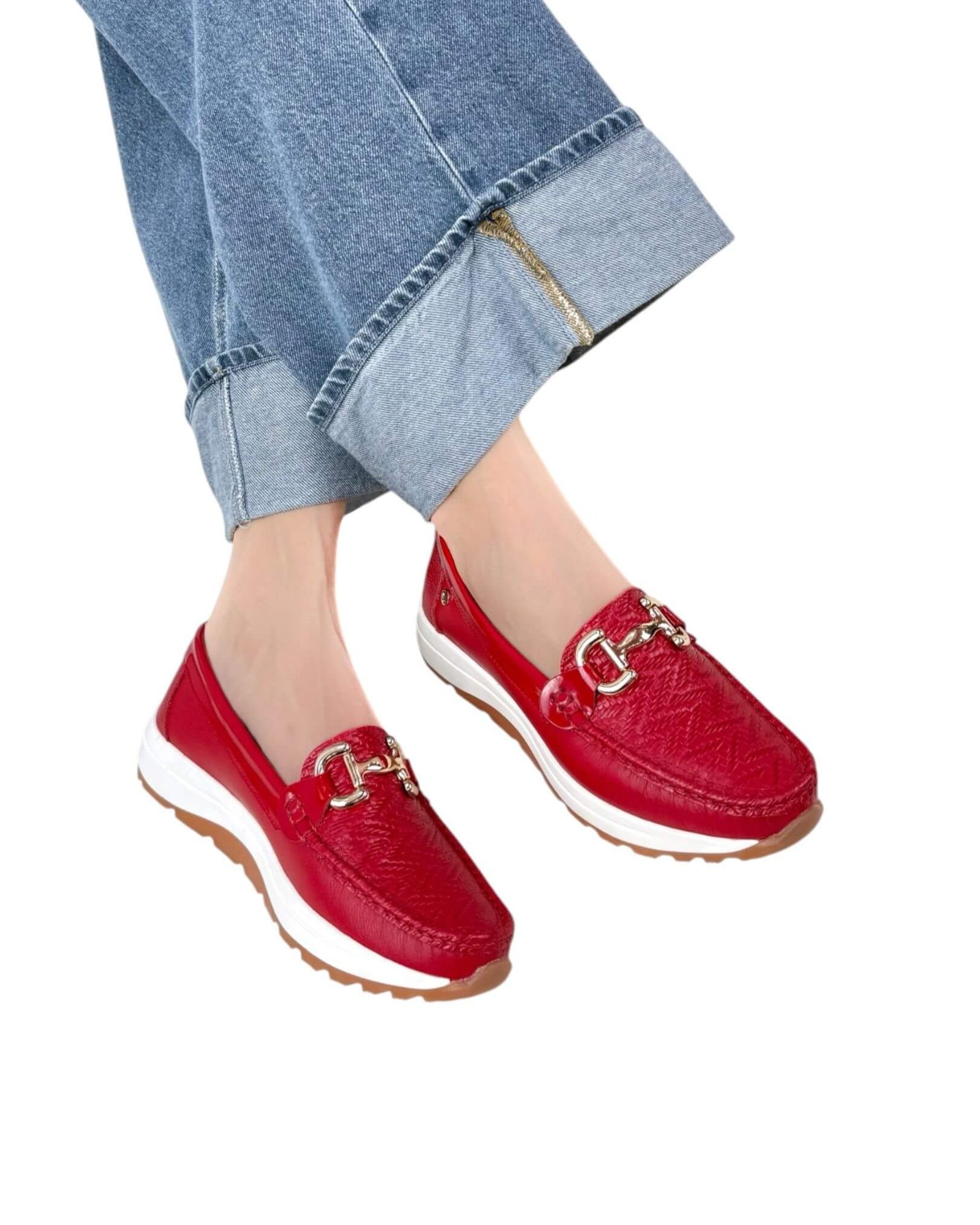 Mocasin Antonella Rojo