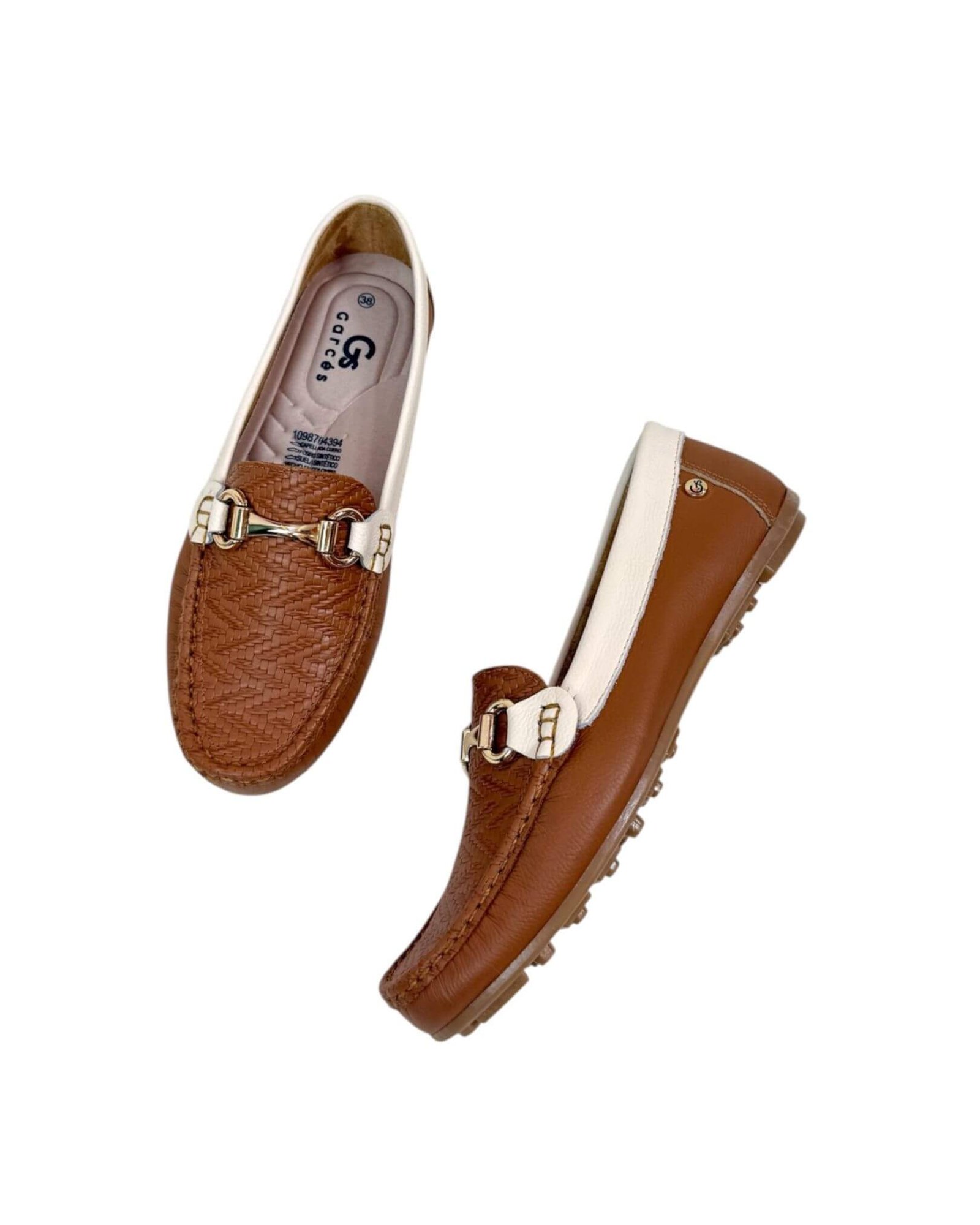Mocasin Lolita Trenza Miel x Beige - Image 2