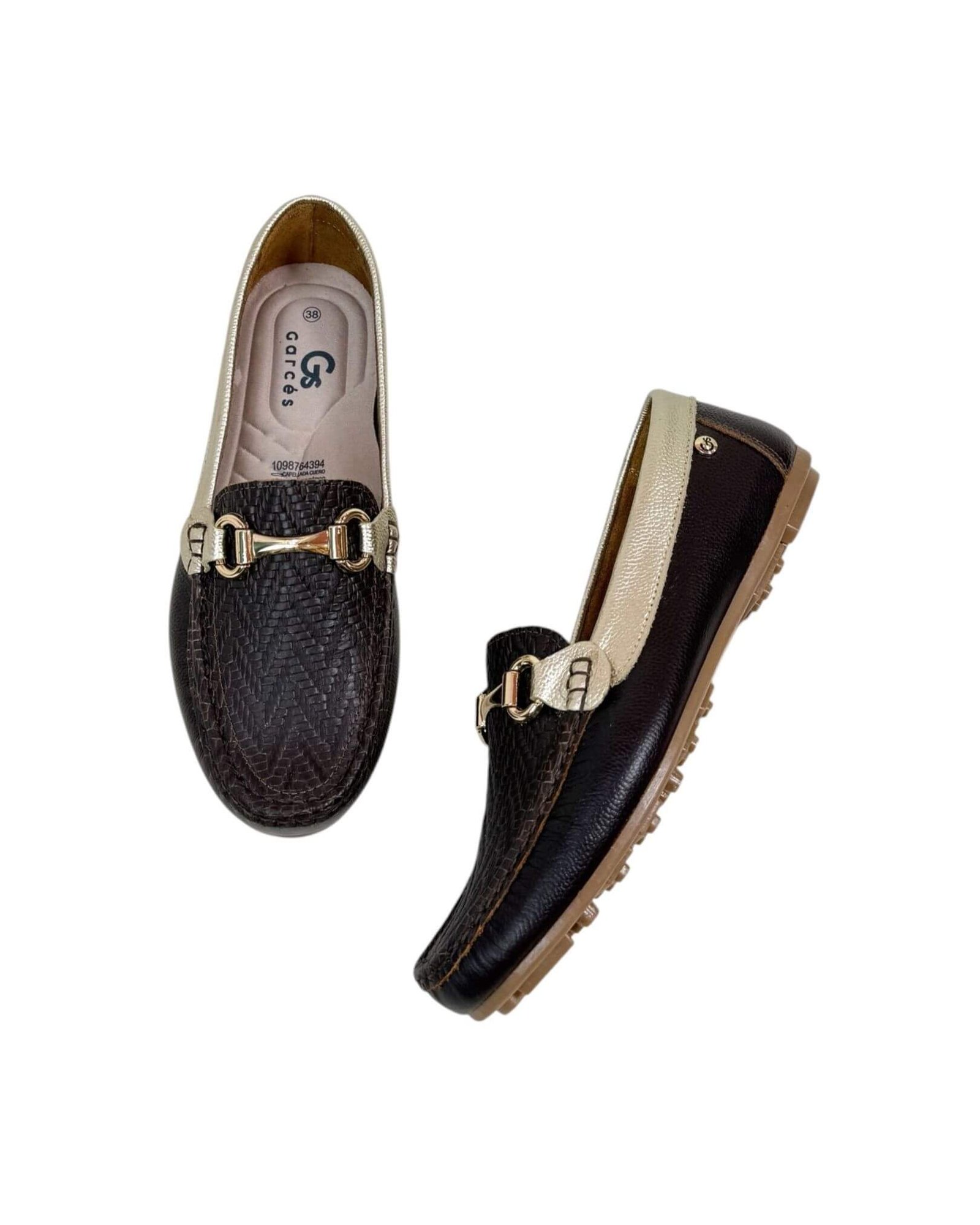Mocasin Lolita Trenza Chocolate x Champán - Image 2